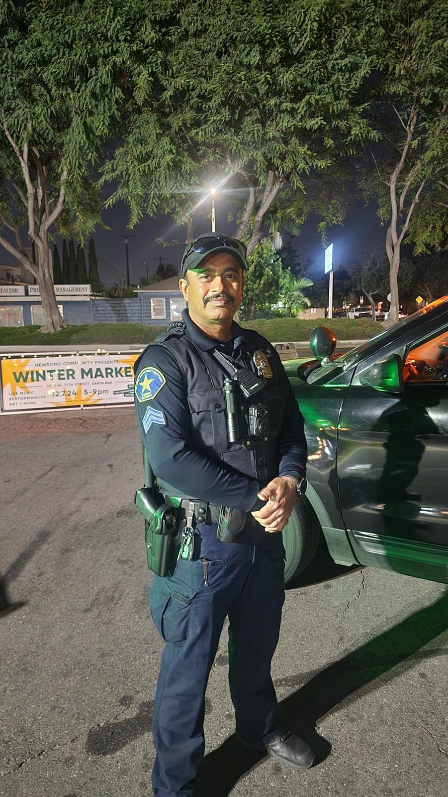 On duty at the Winter Market community event