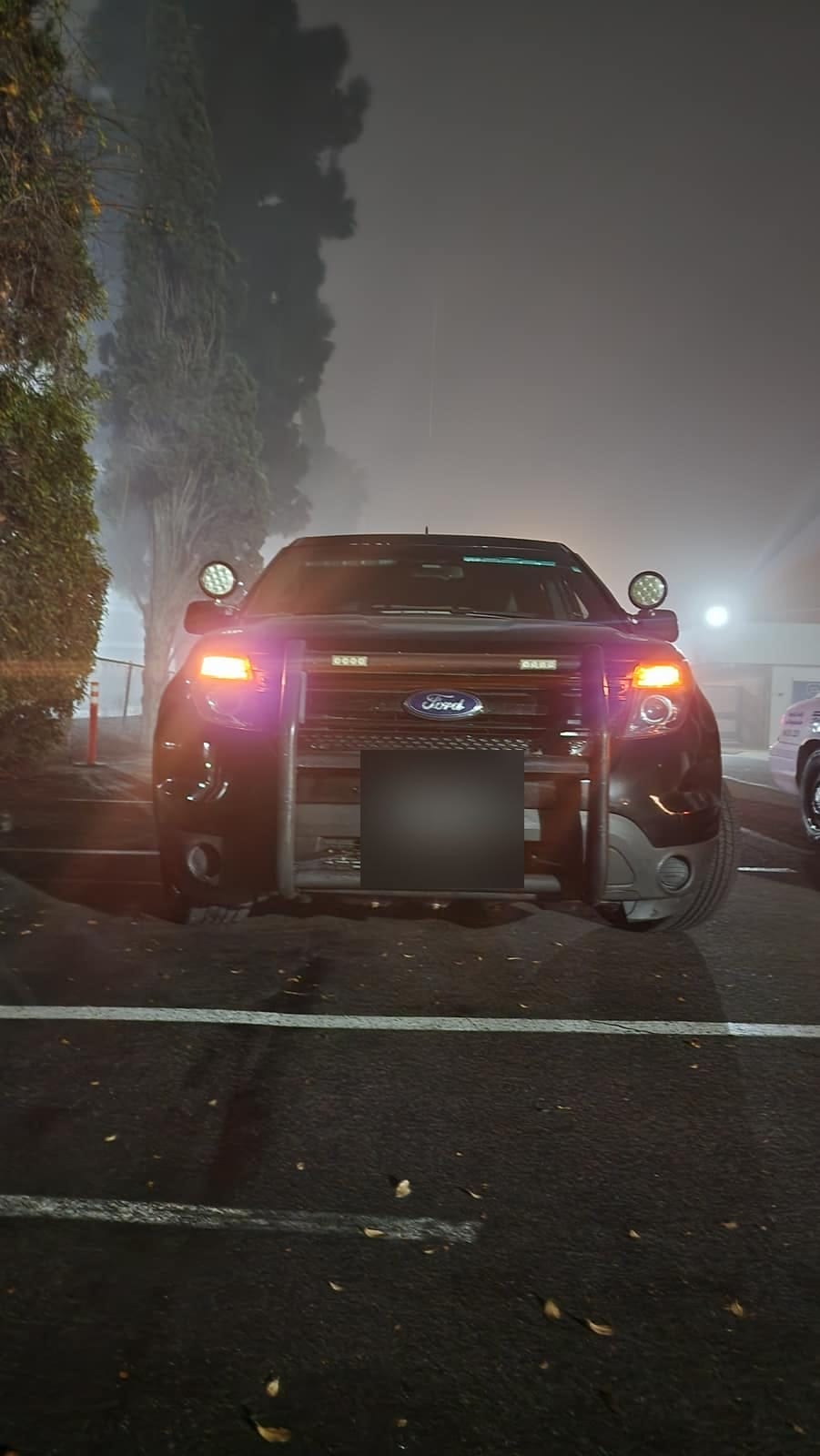 Explorer with warning lights running