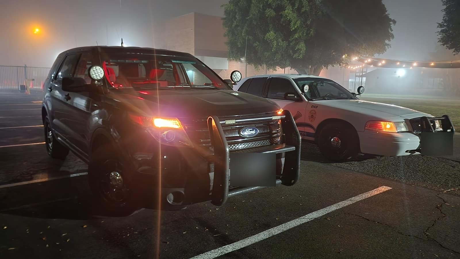 Units parked after an early-morning shift